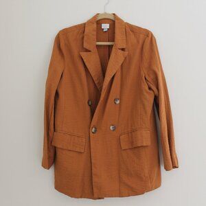 Burnt Orange Oversized "Linen" Blazer